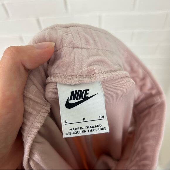 Nike Air Velour Baby Pink Logo Pants Size S - Picture 6 of 11